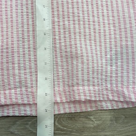 TopShop Seersucker PJ Shirt Pink Lightweight M Seersucker Short Sleeves Tees - Picture 11 of 11
